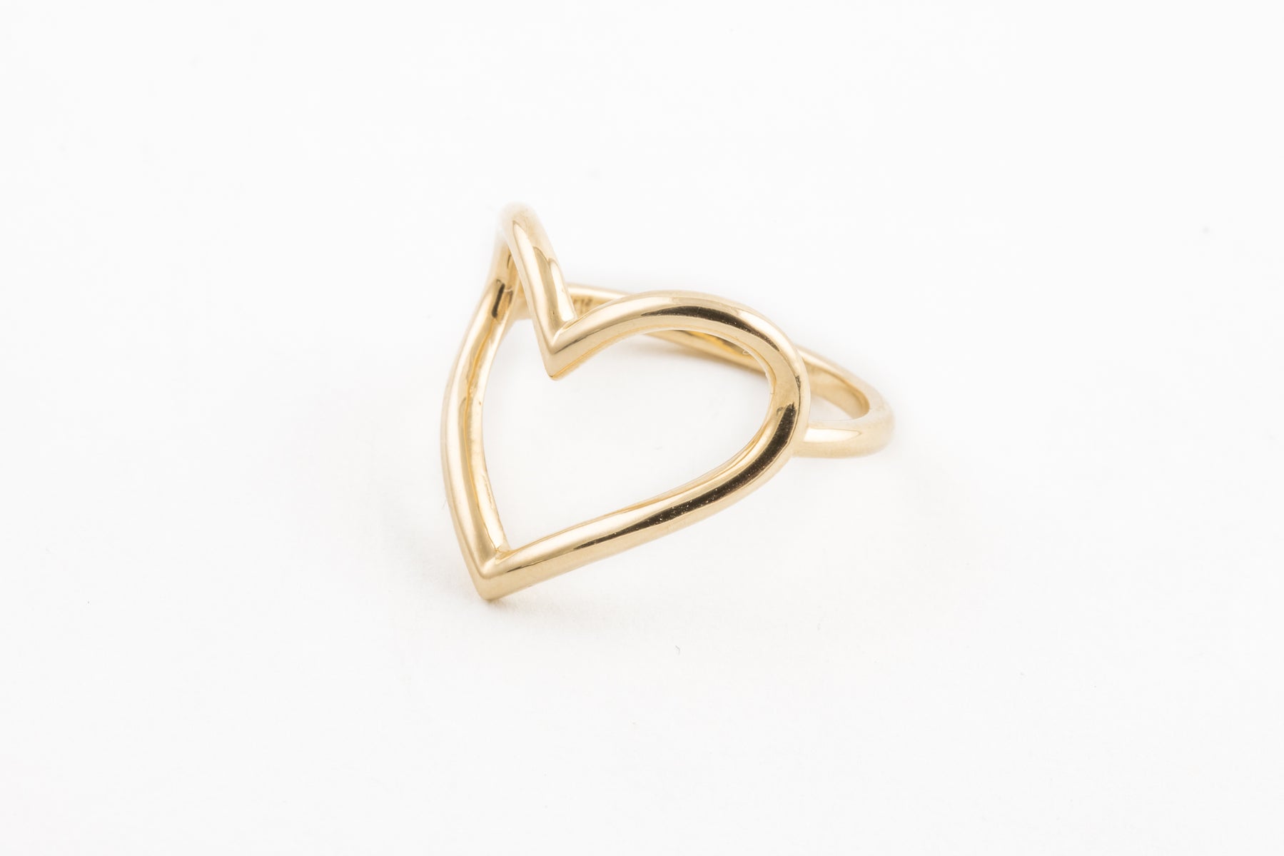 14KYG Open Heart Ring